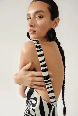 Silk Laundry Deco Dress Lemur Matisse Print Size 12 for rent on The Volte - image 2