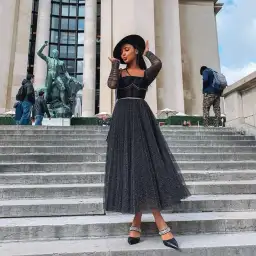 Rachel Gilbert Orlando Gown Black Print Size 8 for rent on The Volte - image 3