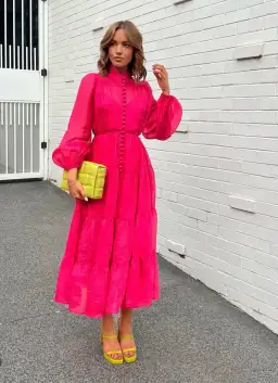 Sheike Kirra Maxi Dress Pink Size 14