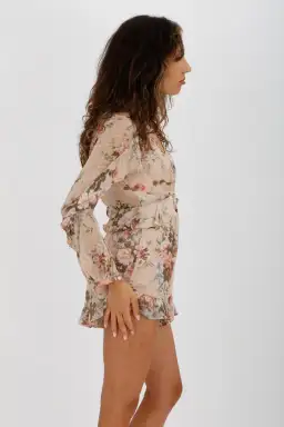 Zimmerman Aerial Flounce Playsuit Floral Print Size 0/AU 8 for rent on The Volte - image 7