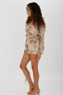 Zimmerman Aerial Flounce Playsuit Floral Print Size 0/AU 8 for rent on The Volte - image 5