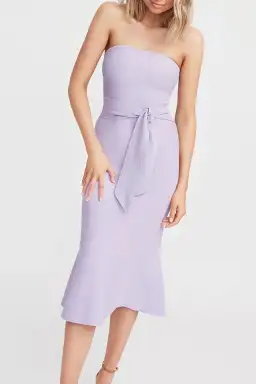 Kookai Florida Strapless Midi Dress  Lilac Size 6 for rent on The Volte - image 1