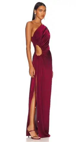 Andrea Iyamah x Revolve Aylo One Shoulder Dress Oxblood Size S / Au 8 for rent on The Volte - image 2