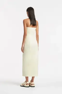 Sir The Label Marco Structured Midi Dress In Lemon Yellow Size 1 / AU 8 for rent on The Volte - image 3