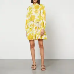 Alemais Sonny Linen Mini Dress Floral Print Size AU 10 for rent on The Volte - image 1