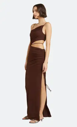 Bec & Bridge Dilkon Brown Maxi Dress Brown Size AU 12  for rent on The Volte - image 2