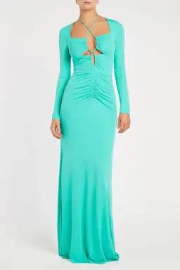 Rebecca Vallance Riccardo Gown Turquoise Green Size 12