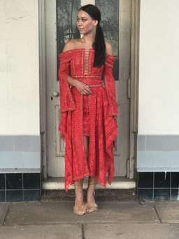 Thurley Folklane Dress Red 6 for rent on The Volte - image 1