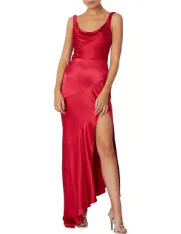 Bec & Bridge Vision of Love Cowl Dress Red Size 6 for rent on The Volte - image 1