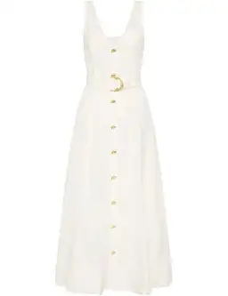Aje Clay Belted Midi Dress White Size AU 10 for rent on The Volte - image 5