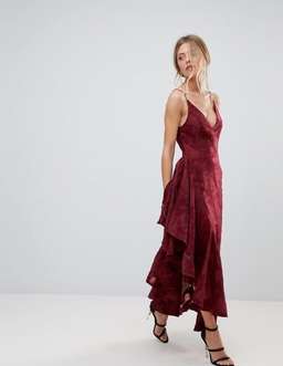 C/MEO collective Ember ruffle midi dress  for rent on The Volte - image 1