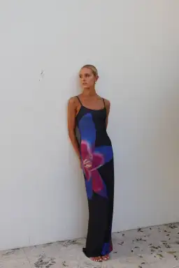 With Harper Lu Midnight Lily Floral Slip Dress Size M/Au 10 for rent on The Volte - image 12