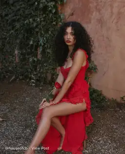 House Of Cb Ariela Red Ruffle Backless Dress Cherry In Size S/Au 8 for rent on The Volte - image 7