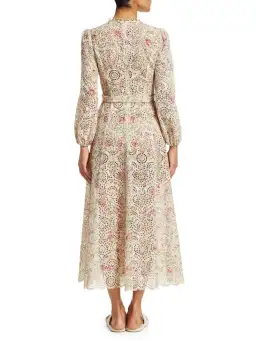 Zimmermann Honour High Neck Dress Cream Floral Size 1/AU 10 for rent on The Volte - image 3