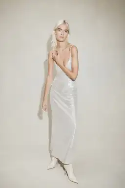 Manning Cartel High Voltage Slip Dress Nude Silver Size 6 for rent on The Volte - image 4