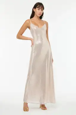 Manning Cartel High Voltage Slip Dress Nude Silver Size 6 for rent on The Volte - image 2