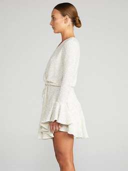 Shona Joy Aimee frill cuff sleeve mini dress - Current Season 