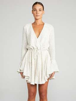 Shona Joy Aimee frill cuff sleeve mini dress - Current Season 