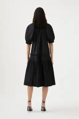 Aje Novella Midi Smock Dress Black Size AU 14 for rent on The Volte - image 2