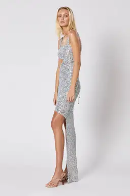 Winona Chroma Tie Back Dress Silver Size AU 10 for rent on The Volte - image 5