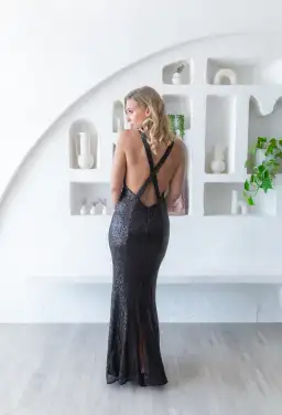 Elle Zeitoune Danny Gown Navy Size AU 10 for rent on The Volte - image 4