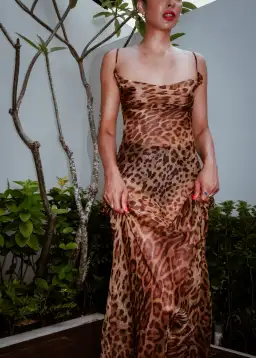 Rat & Boa Valentina Maxi Dress Brown Size AU 6