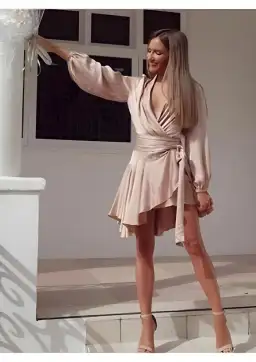 Zimmermann Sueded Wrap Dress Blush Size 1 / AU 10  for rent on The Volte - image 2