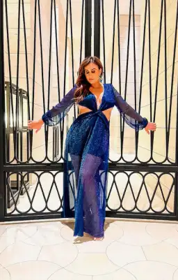 Steph Audino Couture Aurora Gown Blue Size 14  for rent on The Volte - image 1