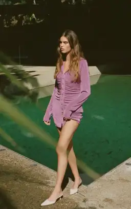 With Jean Purple Andy Dress Purple Size AU 8 for rent on The Volte - image 1