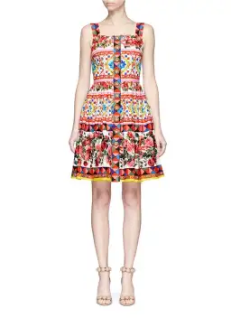 Dolce & Gabbana Mambo Dress Mambo Print/Multi Size 8