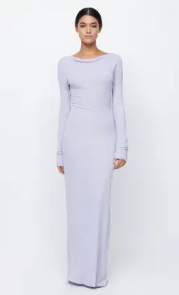 Bec & Bridge Amara Long Sleeve Maxi Dress Lilac Size 8