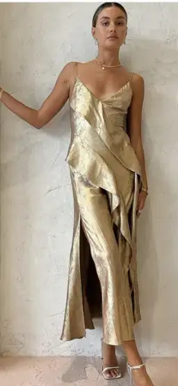Acler Queensbridge Dress Gold Size 10 for rent on The Volte - image 4