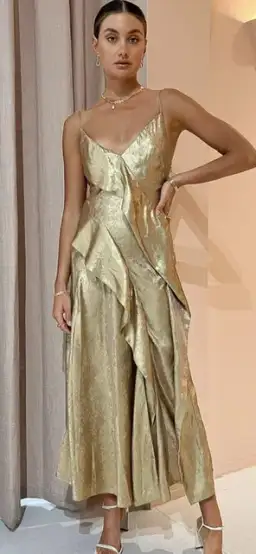 Acler Queensbridge Dress Gold Size 10 for rent on The Volte - image 3
