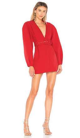 L’Academie Red High Shoulder dress size 8 