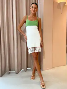 Viktoria & Woods Psychedelic Dress Ivory/Emerald Multi Size 4/Au 14 for rent on The Volte - image 1