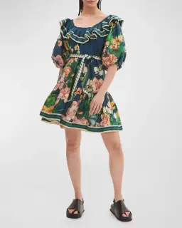 Alemais Lyla Dress Blue/Floral Size 10 for rent on The Volte - image 1