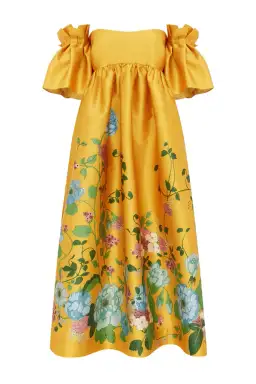 Alemais Dana Midi Dress Marigold Size 12