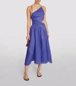 Zimmermann Tropicana Asymmetric Dress Cobalt Blue Size 1/Au 10 for rent on The Volte - image 1