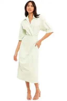 Camilla And Marc Kyra Cocoon Midi Dress Sour Apple Size 10 for rent on The Volte - image 1