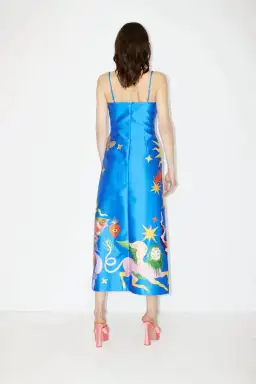 Alemais Guardian Midi Dress in Azure Multi Size AU 10 for rent on The Volte - image 3
