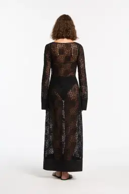 Sir The Label Rayure Long Sleeve Maxi Black Size AU 8 for rent on The Volte - image 2