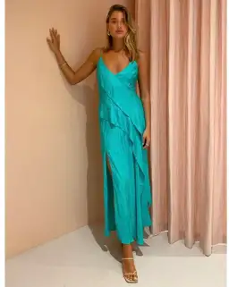 Acler Godwick Dress in Electric Green Size 12 for rent on The Volte - image 2