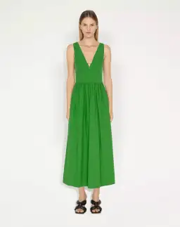 Cue Cotton Twist Strap Dress Green Size 6