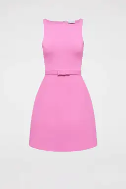 Scanlan Theodore Crepe Knit Bow Belt Dress Pink Size Small/Au 8  for rent on The Volte - image 5