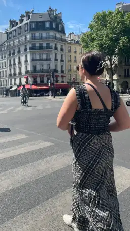 Ganni  Seersucker Check Maxi Dress Print Size 10  for rent on The Volte - image 3