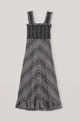 Ganni  Seersucker Check Maxi Dress Print Size 10  for rent on The Volte - image 4