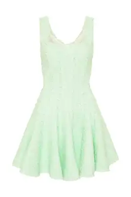 Aje Anais Boucle Mini Dress Peppermint Green Tweed Size 4 for rent on The Volte - image 4