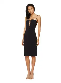 Bec & Bridge Metamorphic Plunge Dress in Black Size AU 8