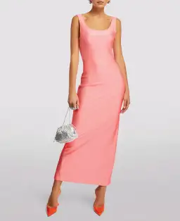 Alexander Wang Crystal-Embellished Midi Dress Pink Size S/Au 8 for rent on The Volte - image 1