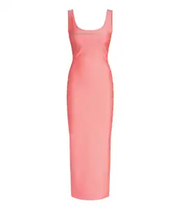 Alexander Wang Crystal-Embellished Midi Dress Pink Size S/Au 8 for rent on The Volte - image 6